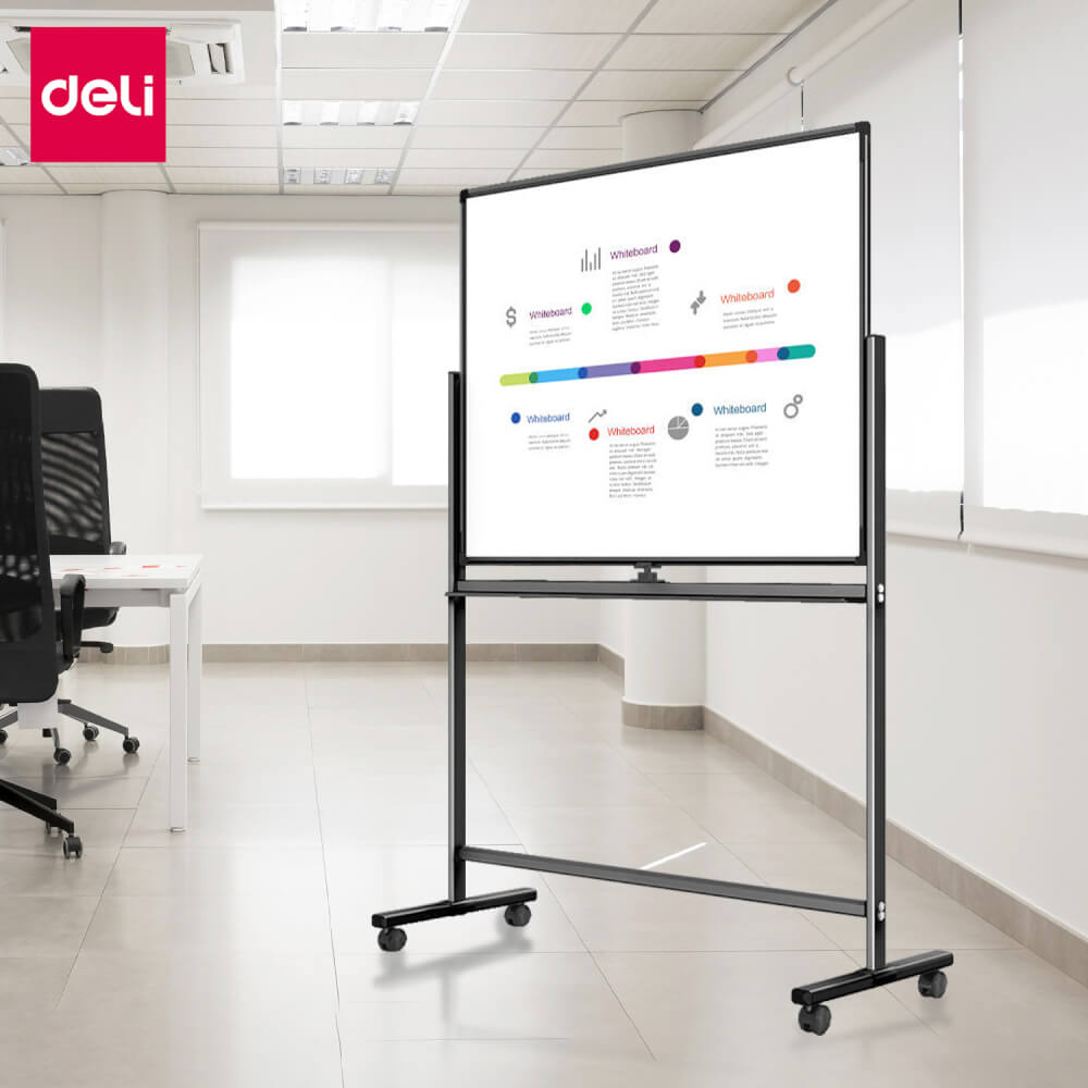 กระดานไวท์บอร์ด DELI 50107-BK-01 ขนาด 90 X 180 CM_4